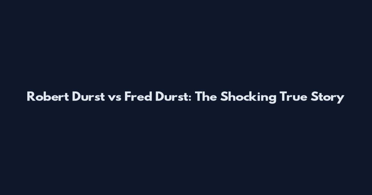 Robert Durst vs Fred Durst: The Shocking True Story