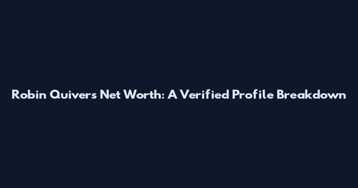 Robin Quivers Net Worth: A Verified Profile Breakdown