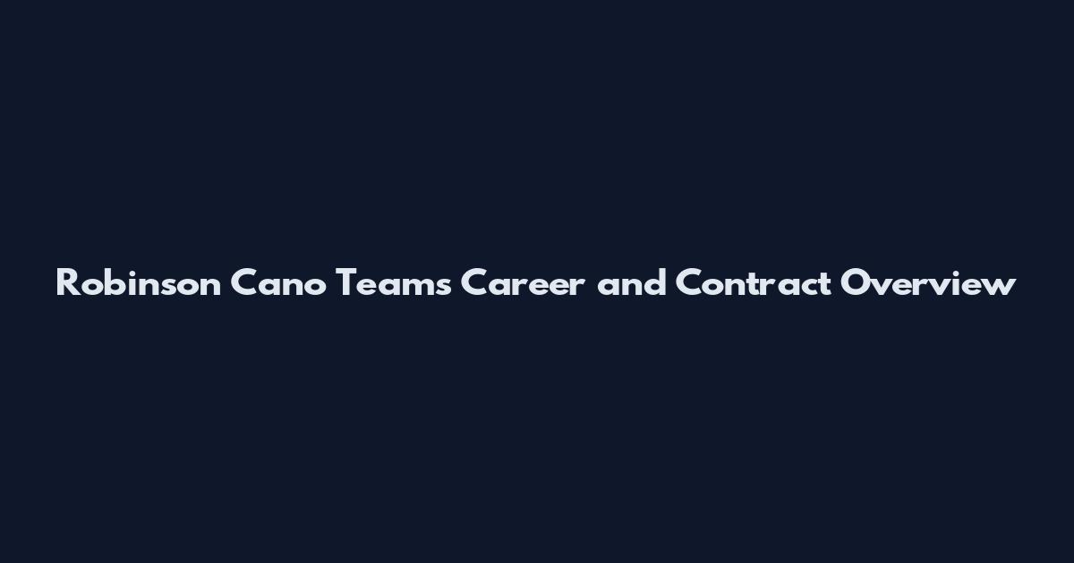 Robinson Cano Teams Career and Contract Overview