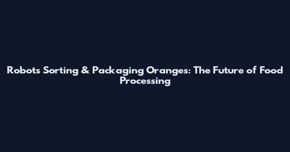 Robots Sorting & Packaging Oranges: The Future of Food Processing
