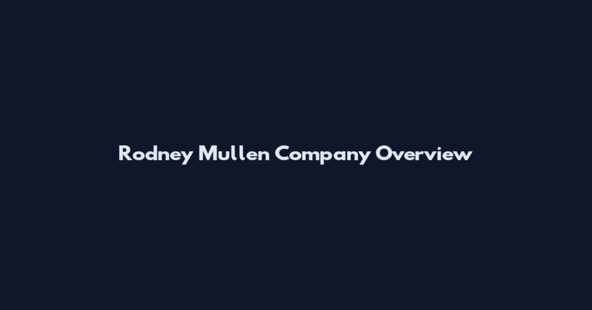 Rodney Mullen Company Overview