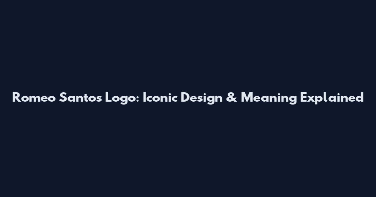 Romeo Santos Logo: Iconic Design & Meaning Explained