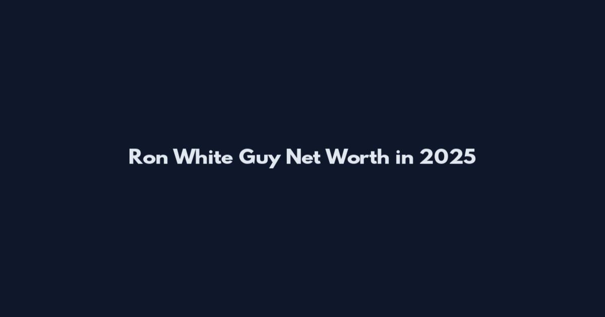 Ron White Guy Net Worth in 2025