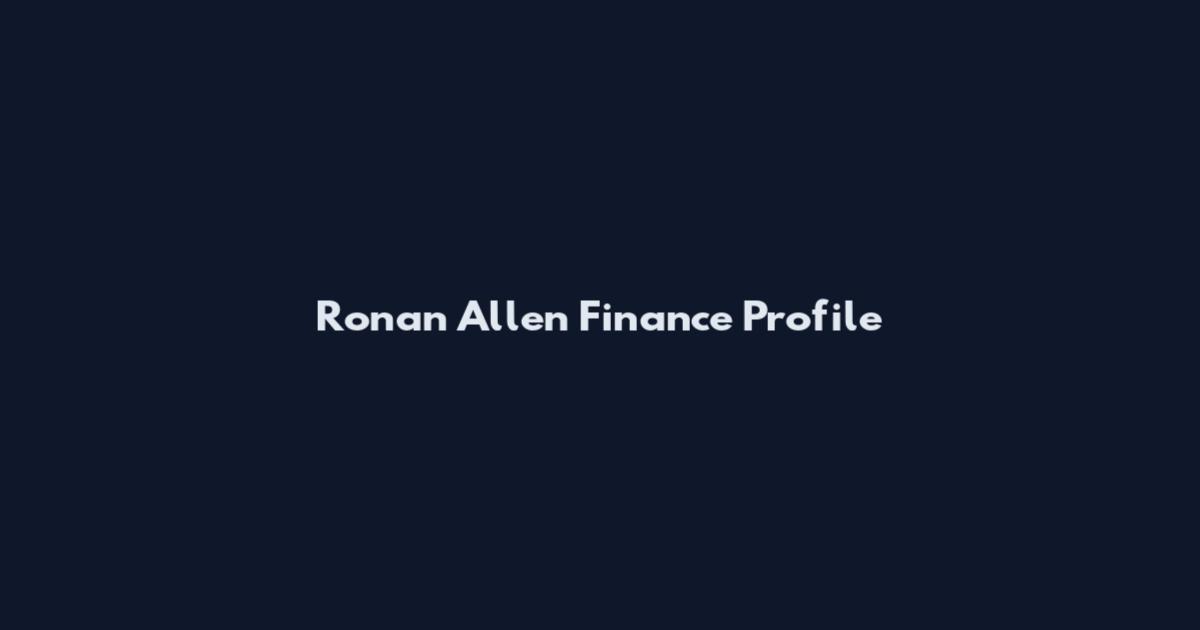 Ronan Allen Finance Profile