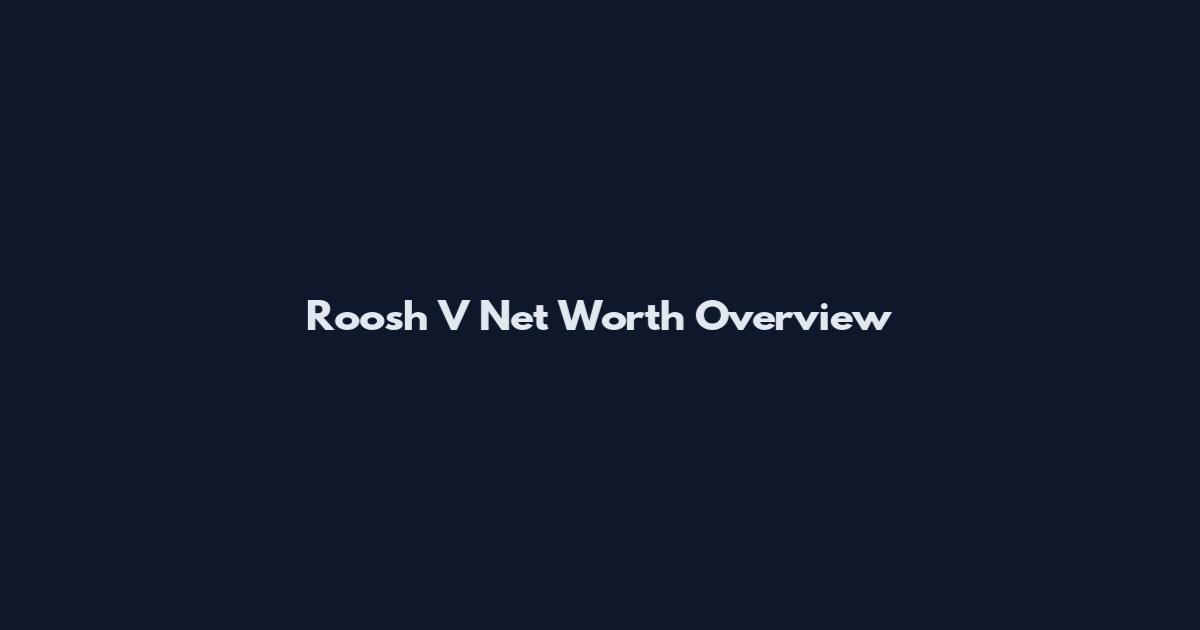 Roosh V Net Worth Overview