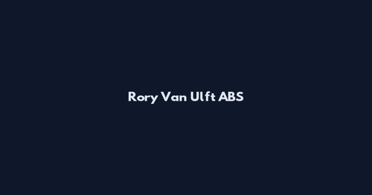 Rory Van Ulft ABS