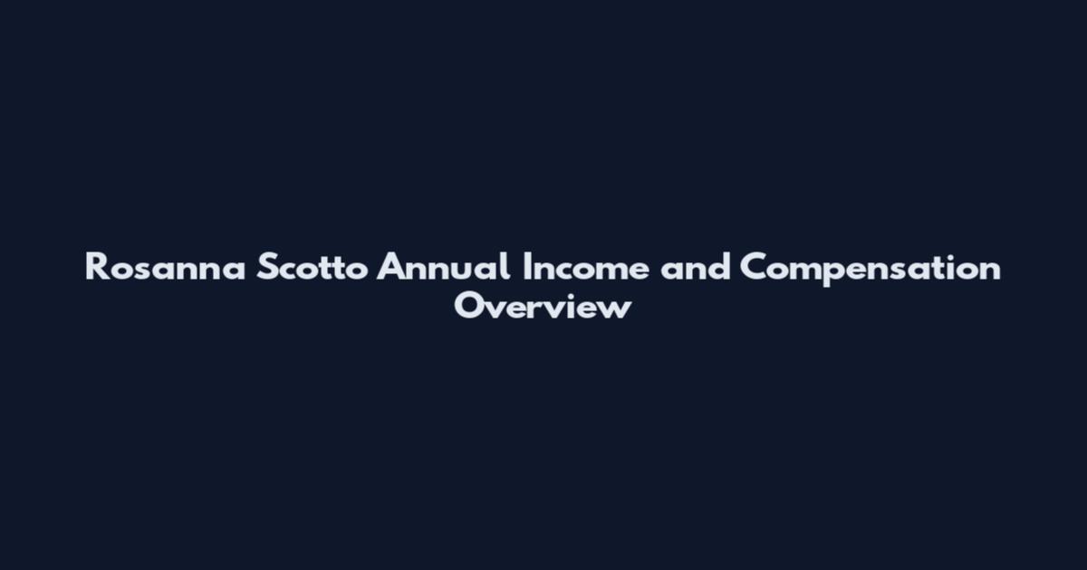 Rosanna Scotto Annual Income and Compensation Overview