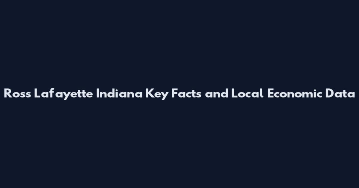 Ross Lafayette Indiana Key Facts and Local Economic Data
