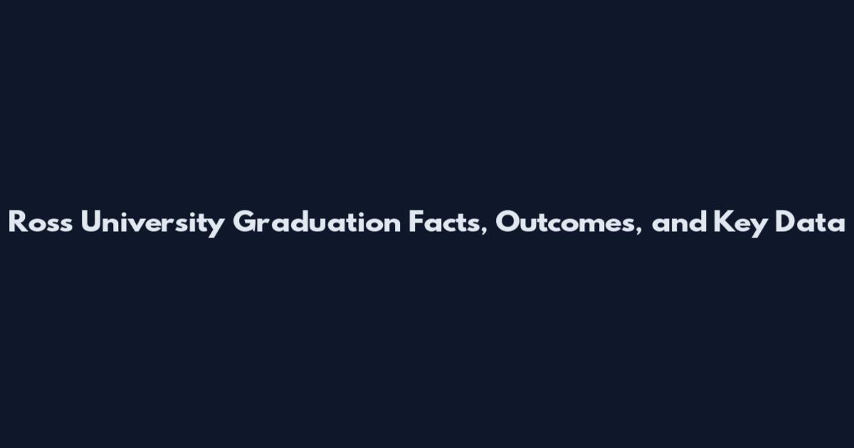 Ross University Graduation Facts, Outcomes, and Key Data