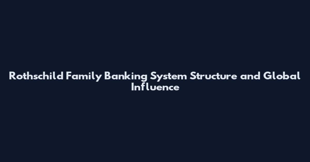 Rothschild Family Banking System Structure and Global Influence