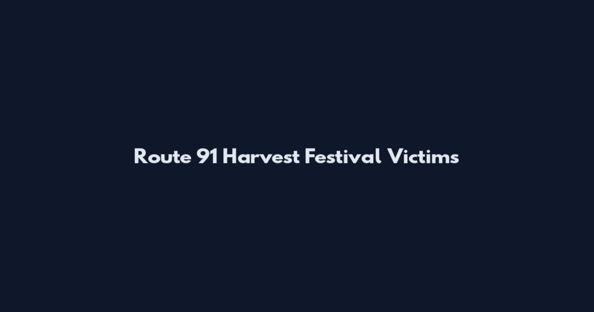 Route 91 Harvest Festival Victims