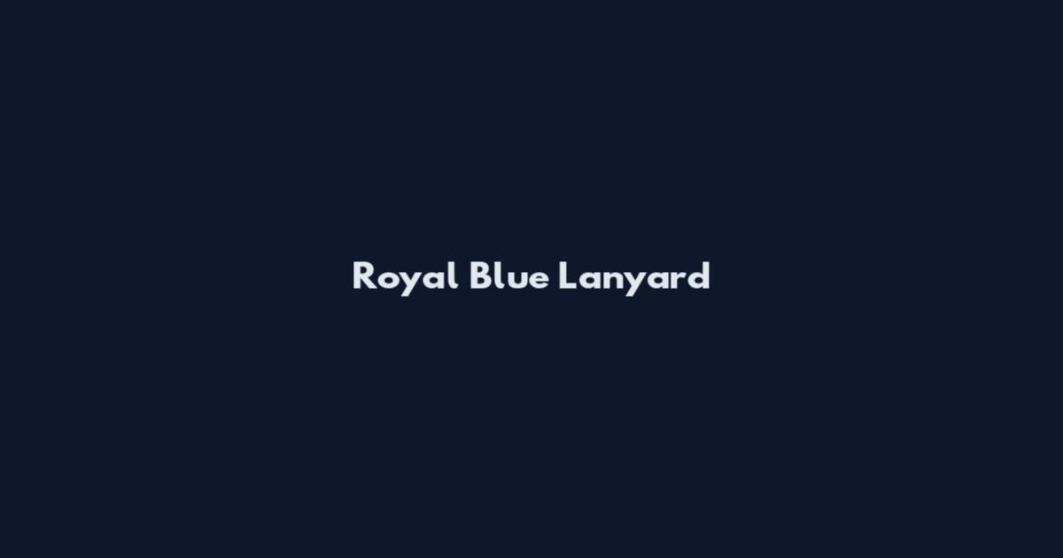 Royal Blue Lanyard