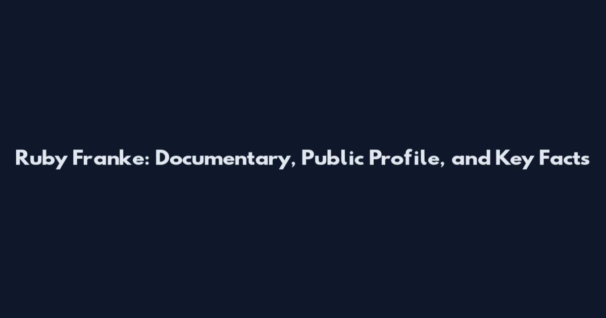 Ruby Franke: Documentary, Public Profile, and Key Facts