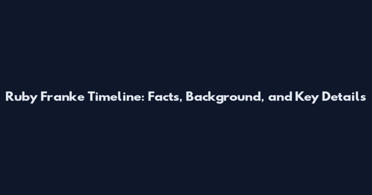 Ruby Franke Timeline: Facts, Background, and Key Details