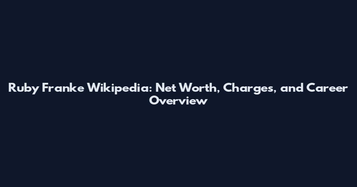Ruby Franke Wikipedia: Net Worth, Charges, and Career Overview