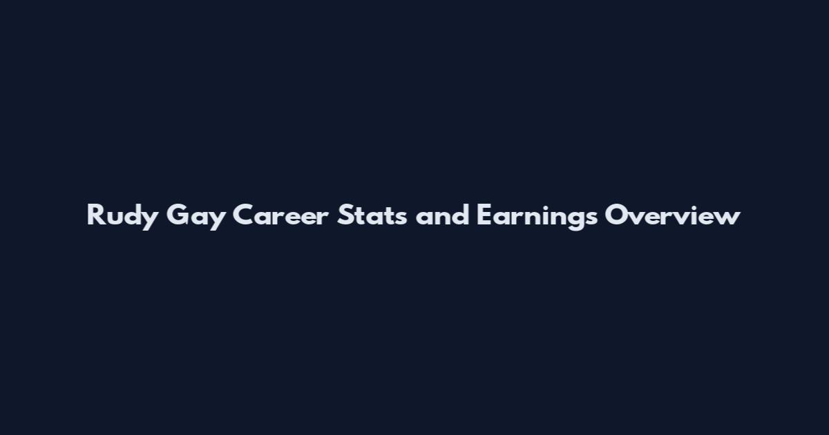 Rudy Gay Career Stats and Earnings Overview