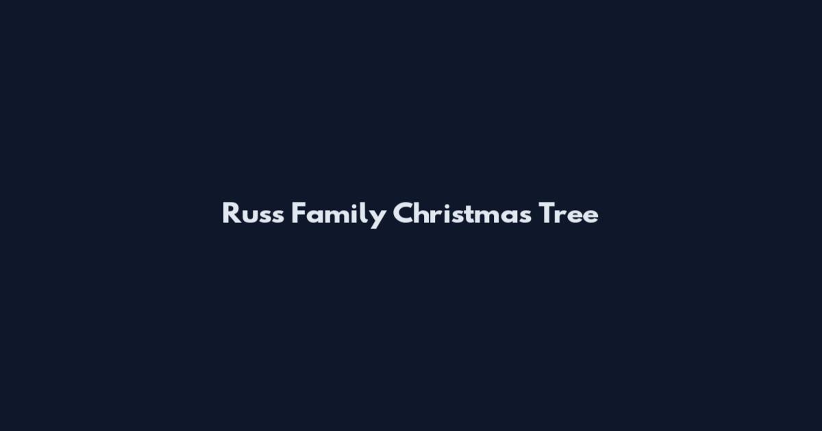 Russ Family Christmas Tree