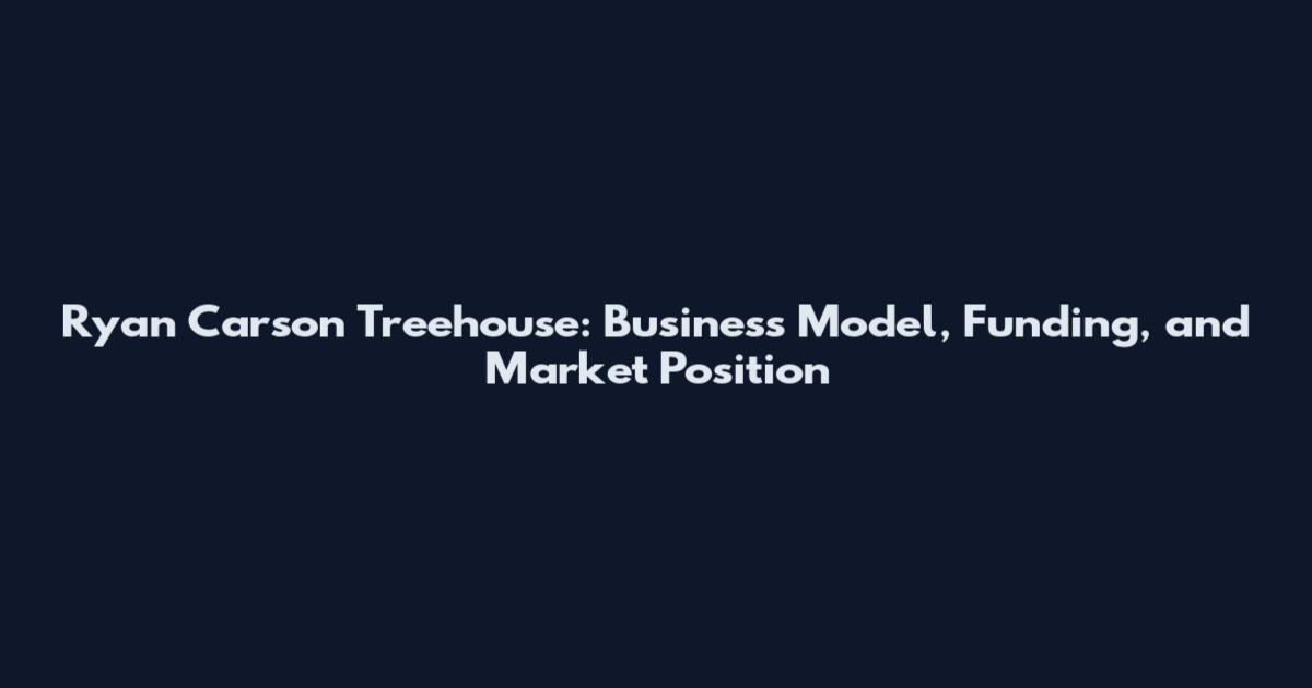 Ryan Carson Treehouse: Business Model, Funding, and Market Position
