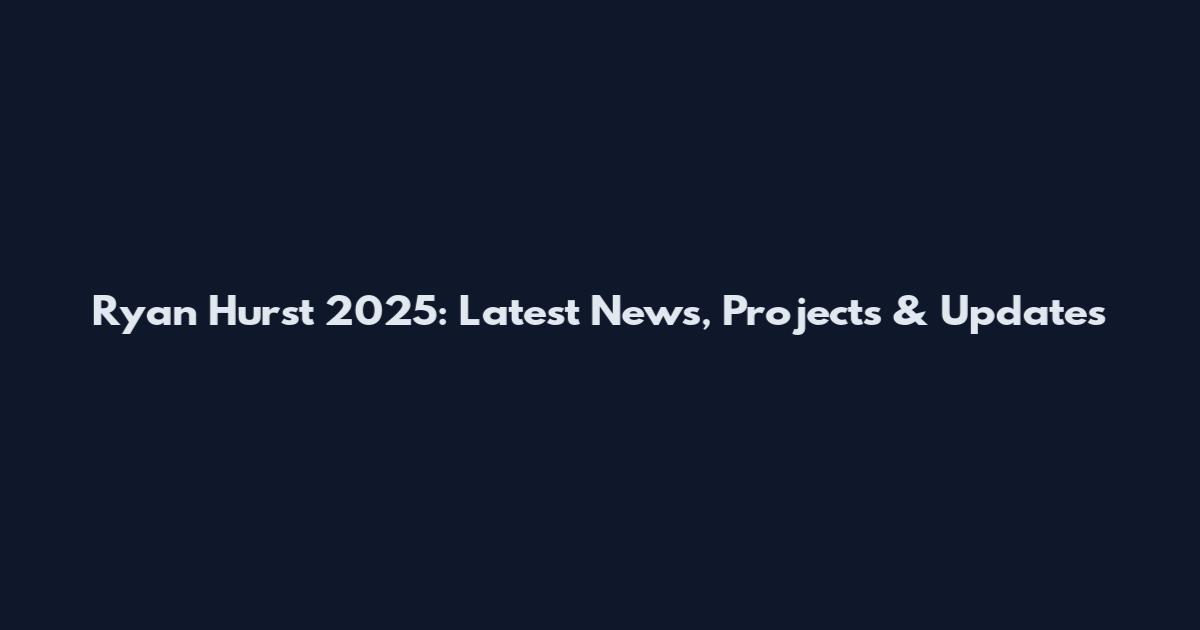 Ryan Hurst 2025: Latest News, Projects & Updates