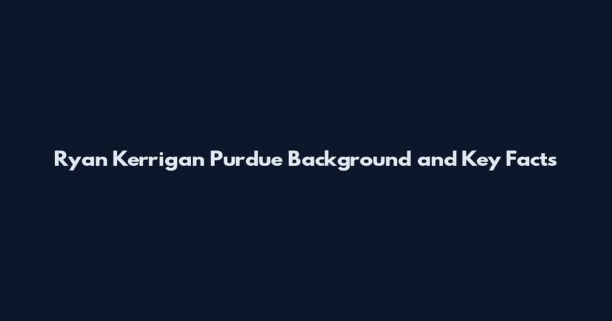 Ryan Kerrigan Purdue Background and Key Facts