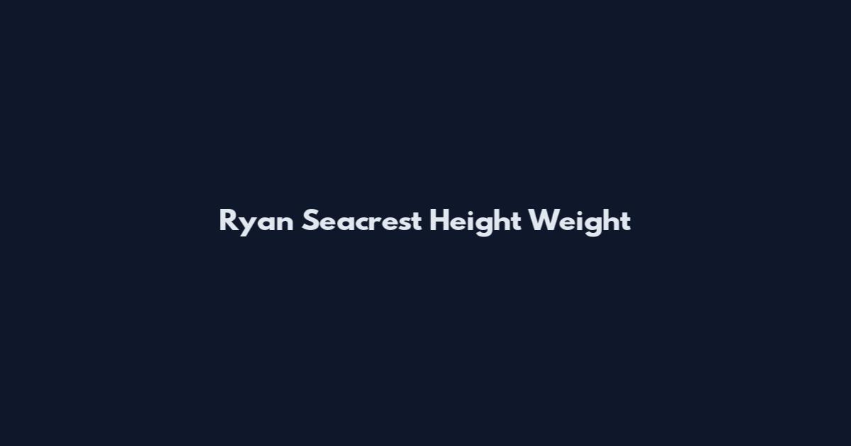 Ryan Seacrest Height Weight