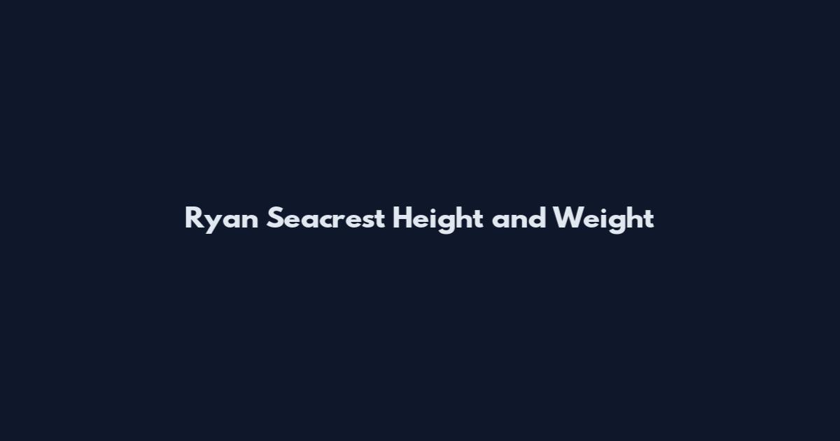 Ryan Seacrest Height and Weight