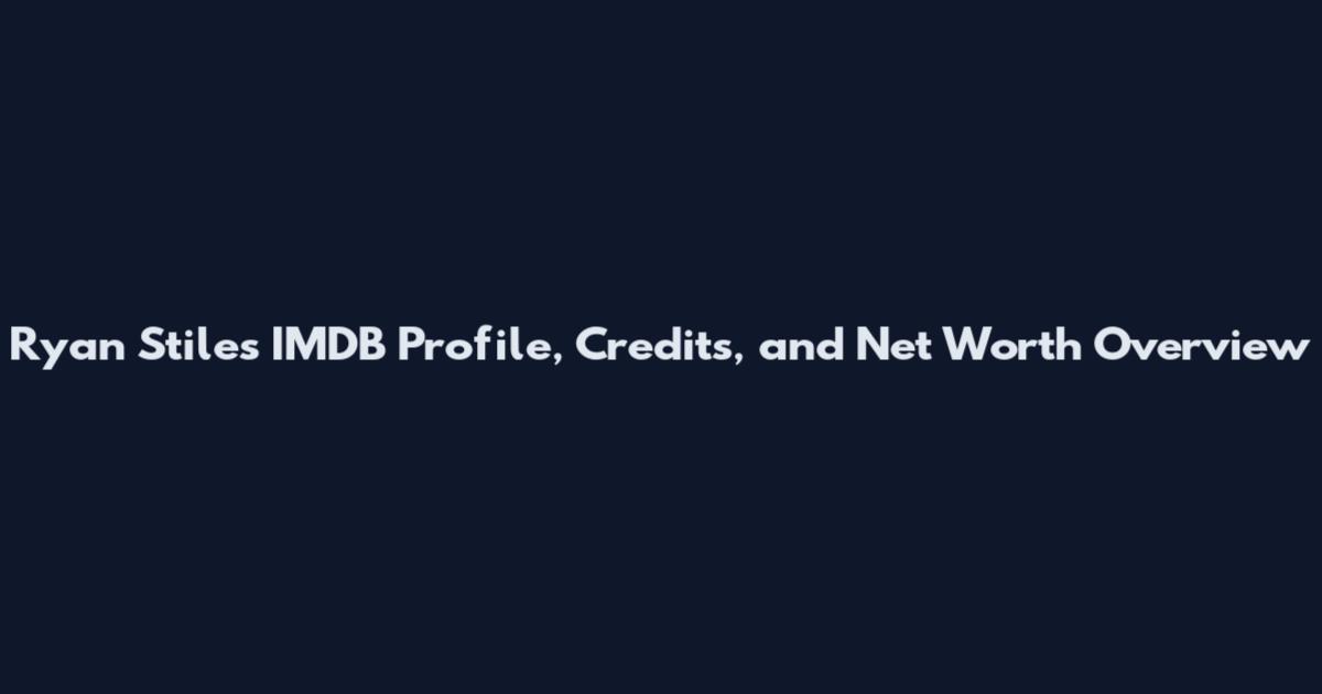 Ryan Stiles IMDB Profile, Credits, and Net Worth Overview
