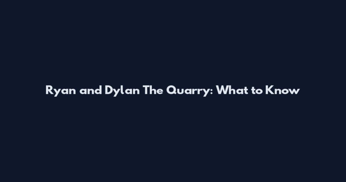 Ryan and Dylan The Quarry: What to Know