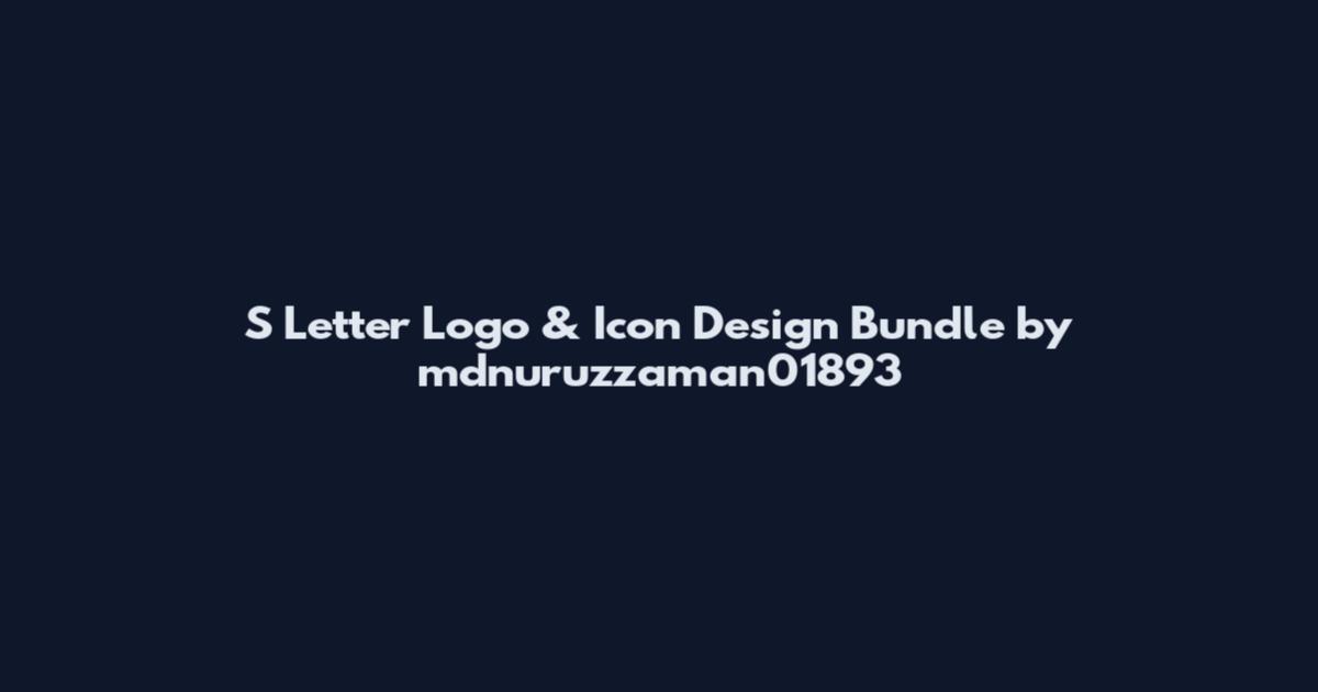 S Letter Logo & Icon Design Bundle by mdnuruzzaman01893