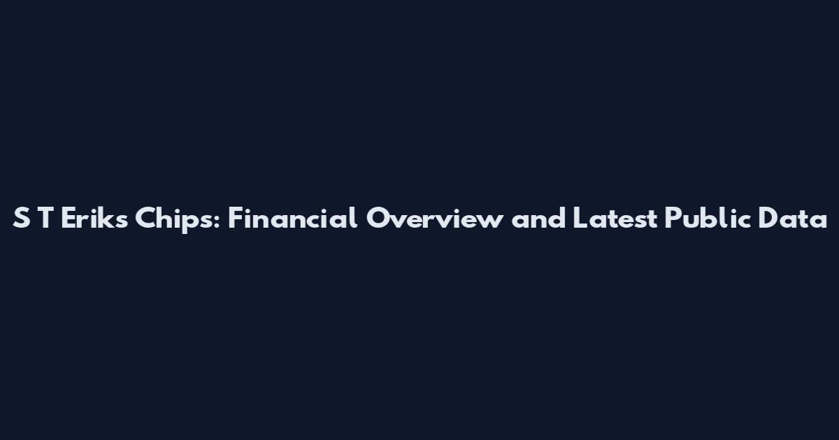 S T Eriks Chips: Financial Overview and Latest Public Data
