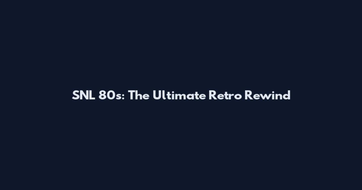 SNL 80s: The Ultimate Retro Rewind