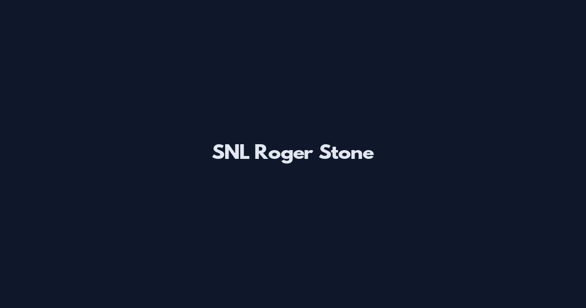 SNL Roger Stone