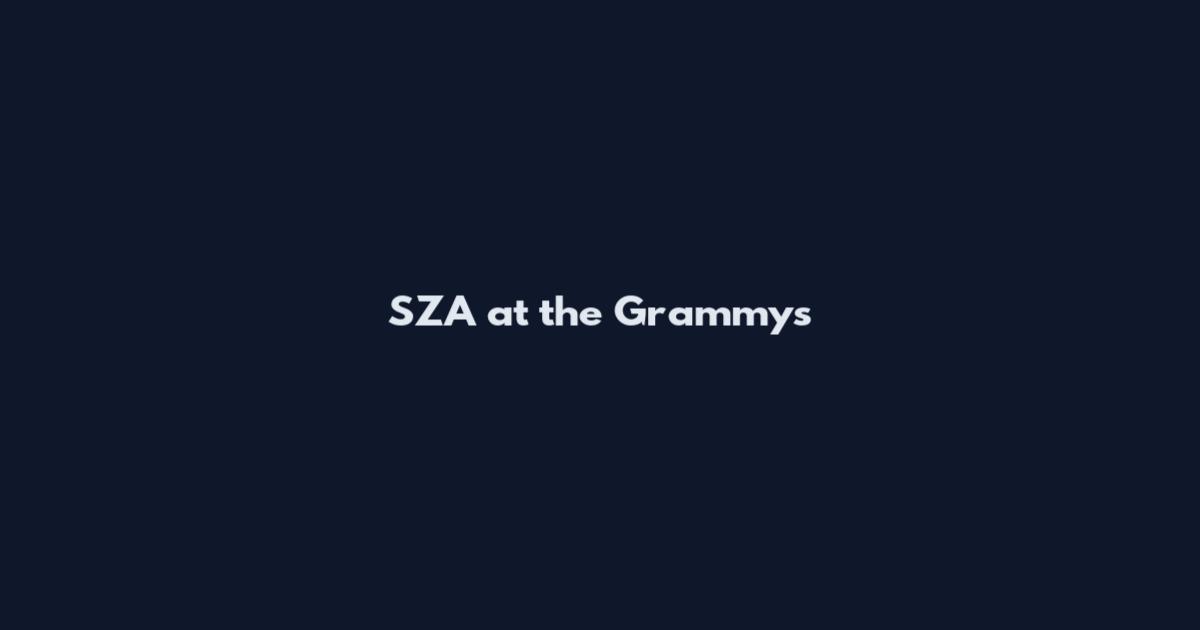 SZA at the Grammys