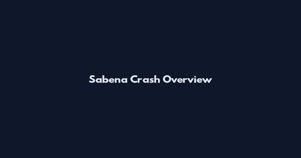 Sabena Crash Overview
