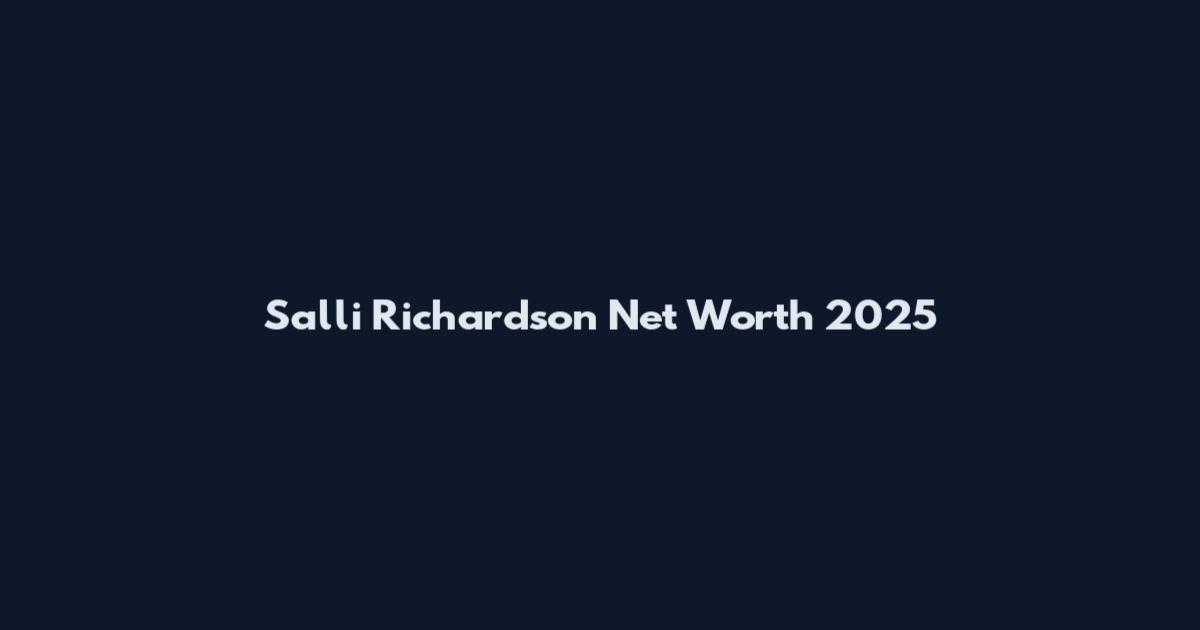 Salli Richardson Net Worth 2025