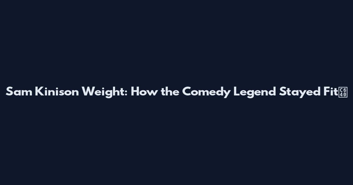 Sam Kinison Weight: How the Comedy Legend Stayed Fit와