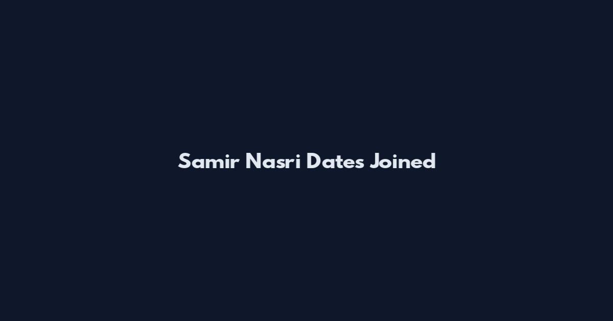 Samir Nasri Dates Joined