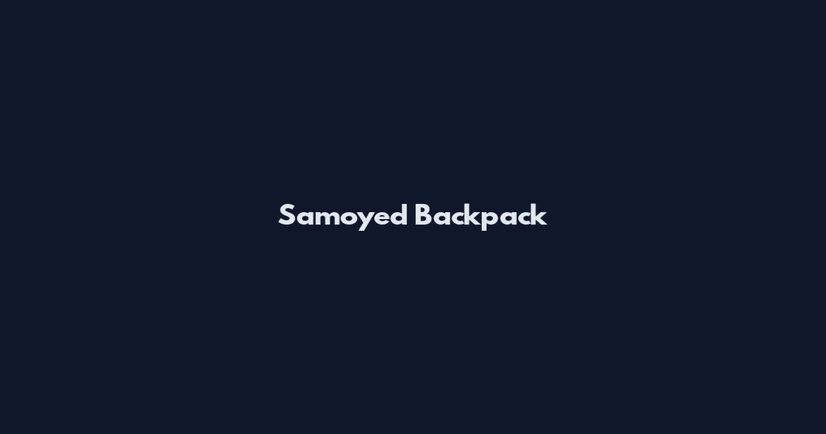 Samoyed Backpack