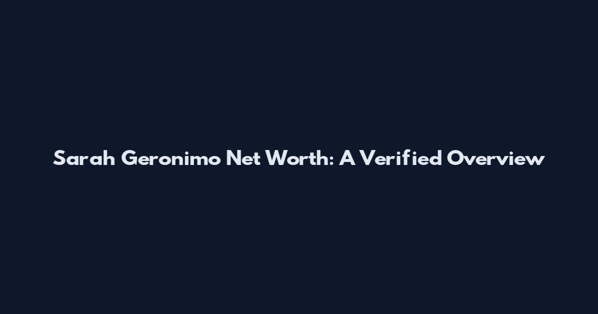 Sarah Geronimo Net Worth: A Verified Overview