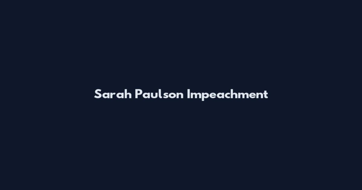 Sarah Paulson Impeachment
