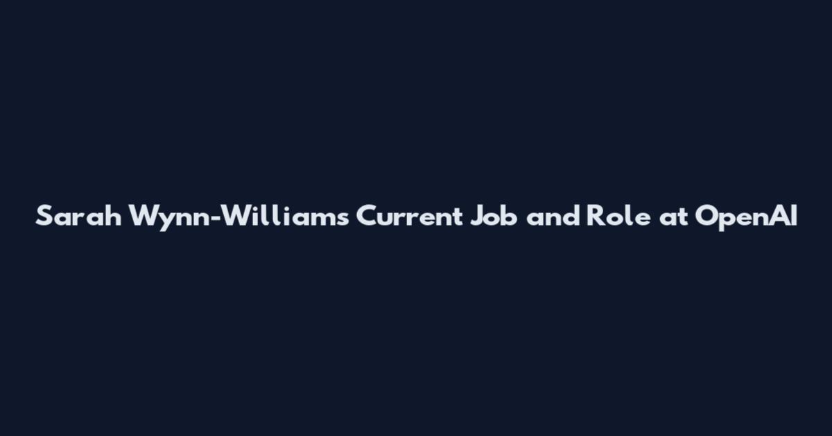 Sarah Wynn-Williams Current Job and Role at OpenAI