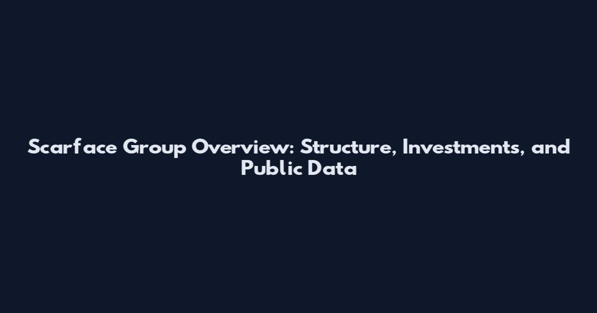 Scarface Group Overview: Structure, Investments, and Public Data