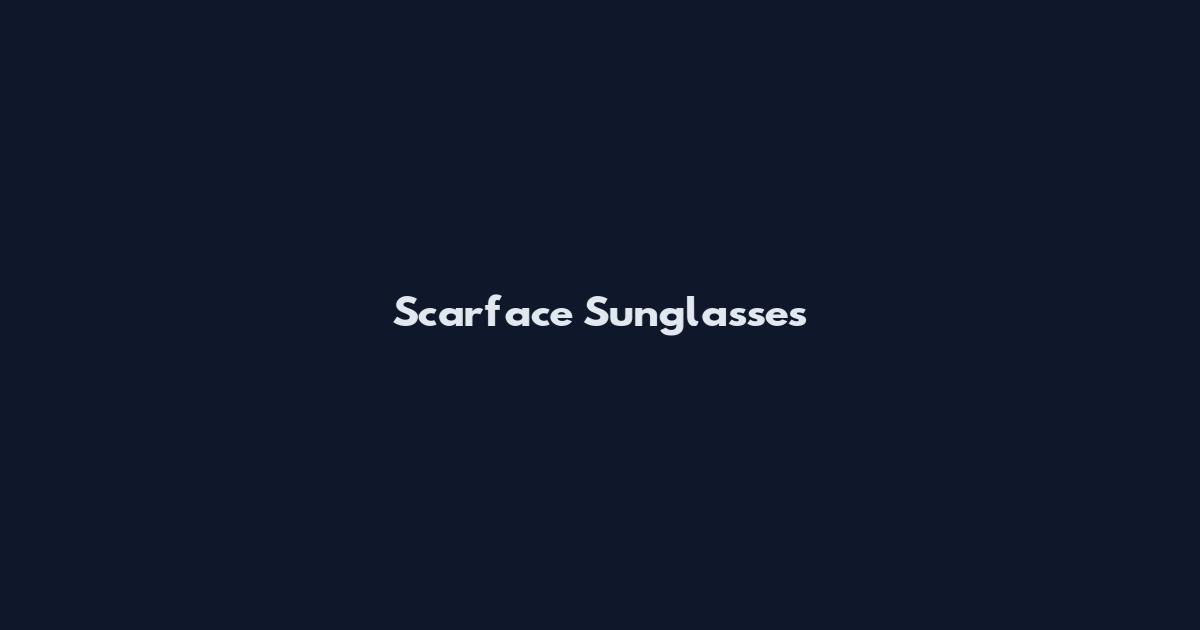 Scarface Sunglasses