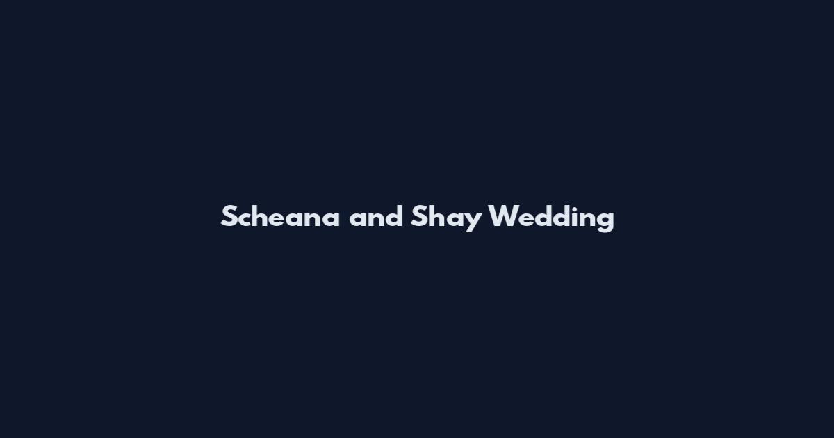 Scheana and Shay Wedding