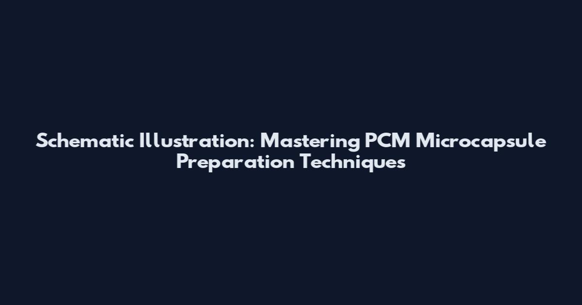 Schematic Illustration: Mastering PCM Microcapsule Preparation Techniques