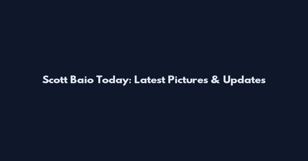 Scott Baio Today: Latest Pictures & Updates