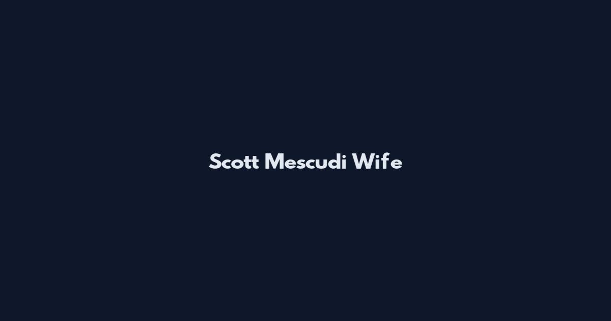 Scott Mescudi Wife