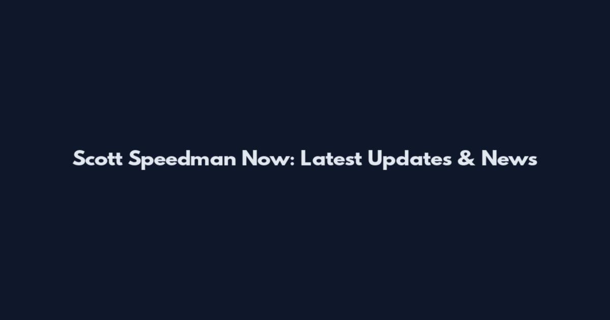 Scott Speedman Now: Latest Updates & News