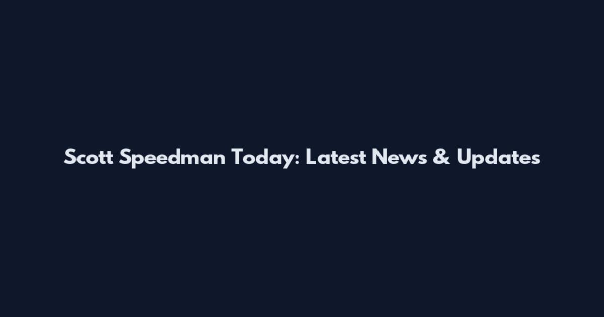 Scott Speedman Today: Latest News & Updates