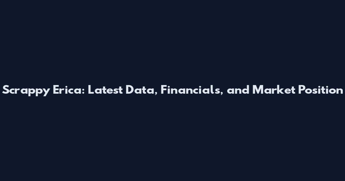 Scrappy Erica: Latest Data, Financials, and Market Position